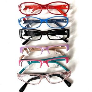 NEW Petite Fit 6pr Reading Glasses Vintage Unique Boutique Skinny New Old Stock